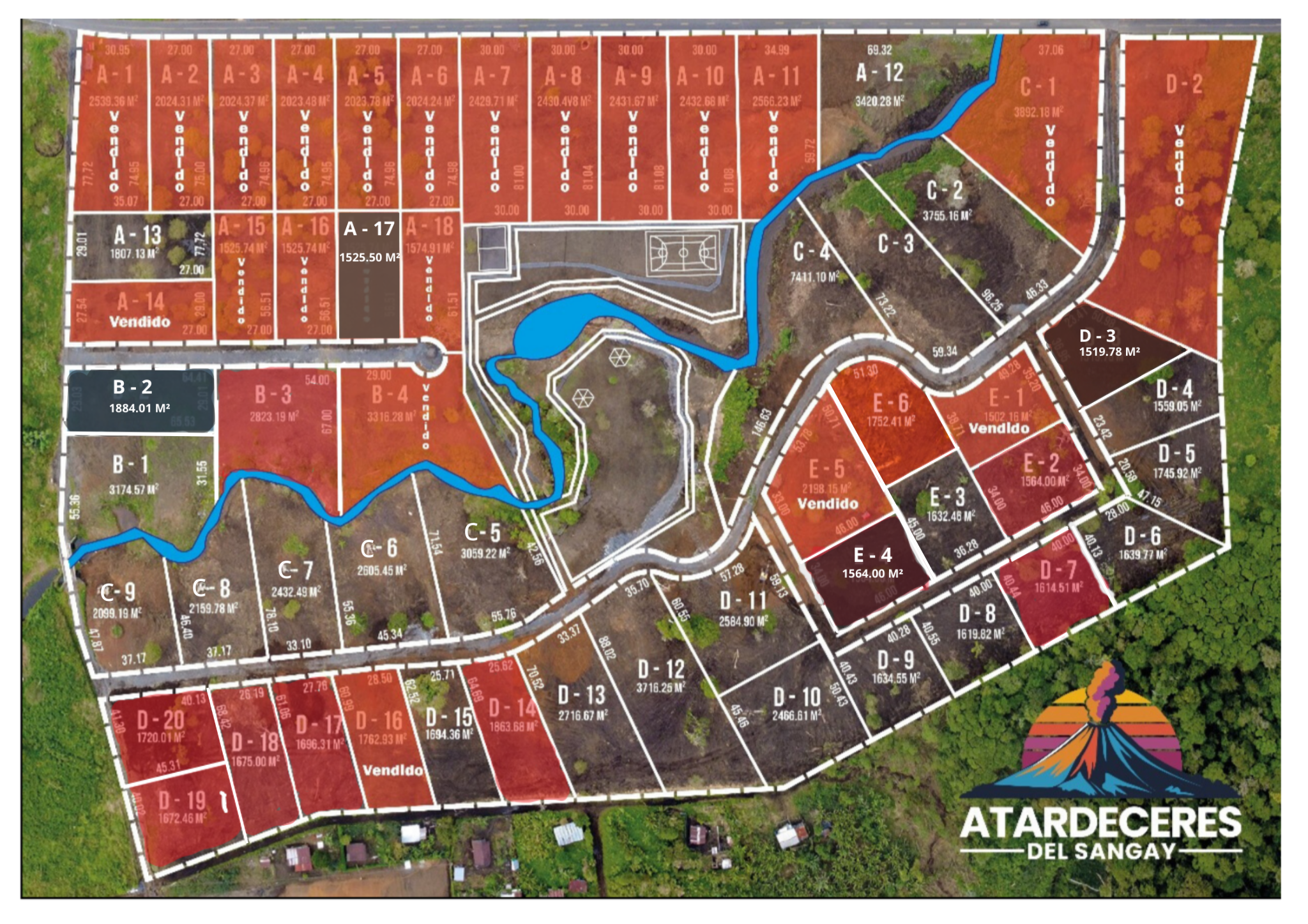 Plano de lotes Atardeceres del Sangay