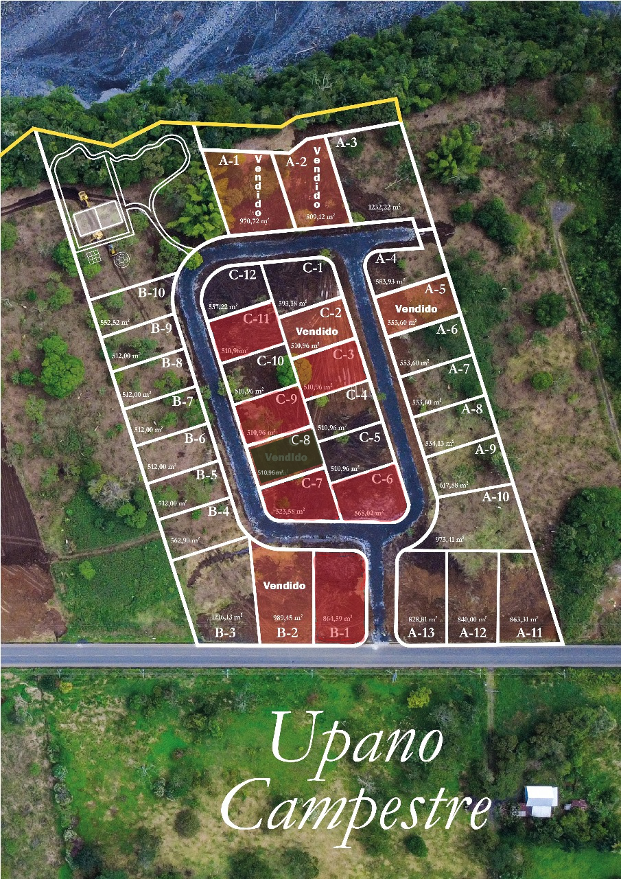 Plano de lotes Jaguar Campestre
